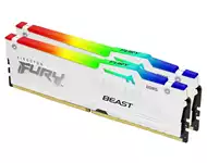 KINGSTON DIMM DDR5 64GB (2x32GB kit) 5200MT/s KF552C36BWEAK2-64 Fury Beast RGB White Expo