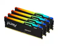 KINGSTON DIMM DDR5 128GB (4x32GB kit) 5200MT/s KF552C40BBAK4-128 FURY Beast Black RGB XMP