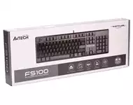 A4 TECH FS100 FSTYLER USB Neon Backlit US crna tastatura