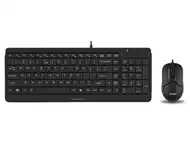 A4 TECH F1512S FSTYLER USB YU crna tastatura + USB crni miš