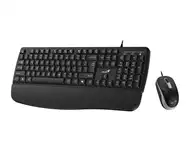 GENIUS KM-123 USB US crna tastatura+ USB crni miš