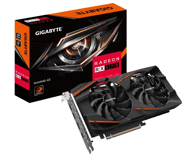 GIGABYTE AMD Radeon RX 570 4GB 256bit GV-RX570GAMING-4GD rev.2.0