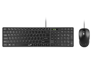 GENIUS SlimStar C126 USB YU crna tastatura+ USB crni miš