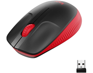 LOGITECH M190 Full-Size Wireless crveni miš