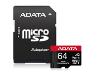 A-DATA UHS-I U3 MicroSDXC 64GB V30S class 10 + adapter AUSDX64GUI3V30SHA2-RA1
