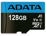 A-DATA UHS-I MicroSDXC 128GB class 10 + adapter AUSDX128GUICL10A1-RA1