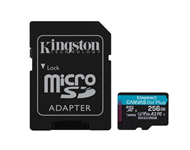 KINGSTON U3 V30 microSDXC 256GB Canvas Go Plus 170R A2 + adapter SDCG3/256GB