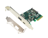 E-GREEN PCI-Express kontroler na USB 3.1 Tip A + USB-C Host Controler (Asmedia 1142)