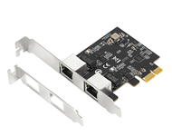 E-GREEN PCI-Express kontroler 2-port 2.5 Gigabit Ethernet (Realtek 8125B)
